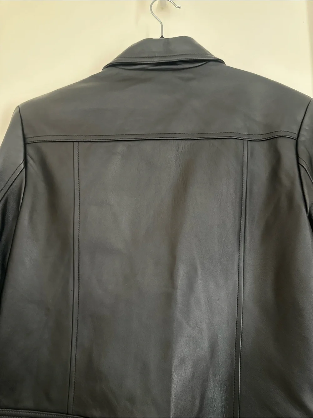 Valerie Stevens Black Leather Zip-Front Jacket